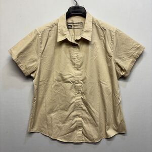 Androgynous Fox Women XXL 2XL Short Sleeve Button Shirt Top Blouse C113 -1